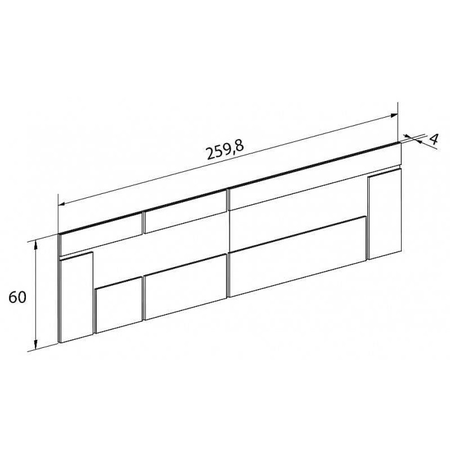 Dormitorio Muebles Liquidator | Cabecero Con Leds Rambla + 2 Mesitas Ceniza/Negro