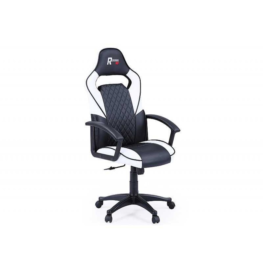 Sillas Y Taburetes Muebles Liquidator | Silla Gamer Design Blanca/Negra