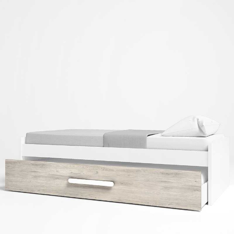 Dormitorio Muebles Liquidator | Cama Nido Estelle Blanco/Sahara