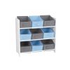 Infantil/Juvenil Muebles Liquidator | Mueble Infantil 9 Huecos Con 9 Cajitas Gris/Azul