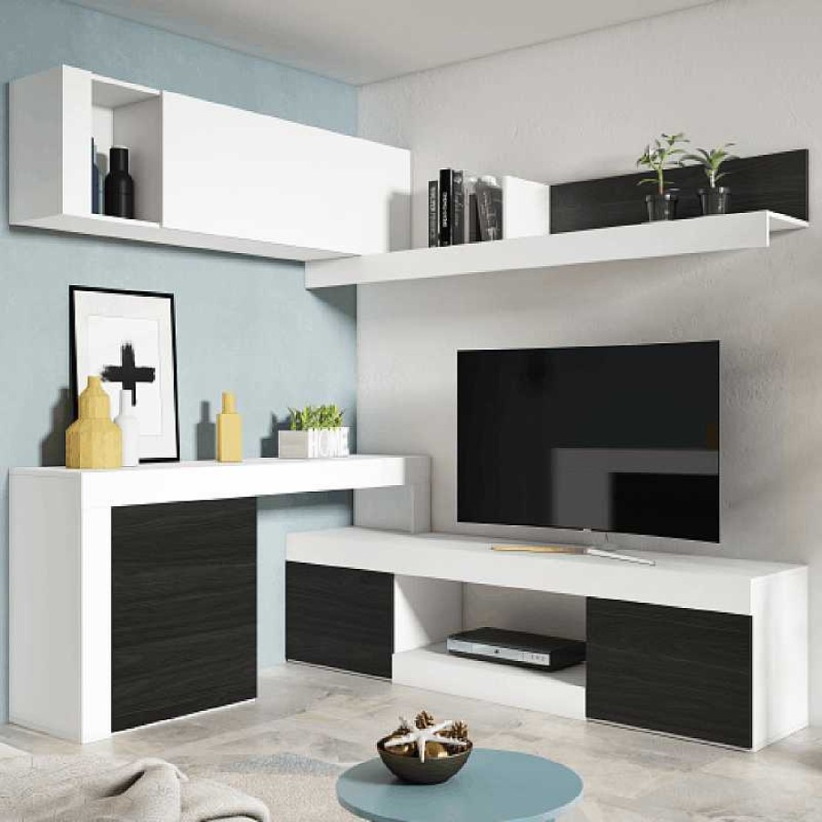 Salones Muebles Liquidator | Composici N Sal N Argos Extend 3 Blanco/Bocamia