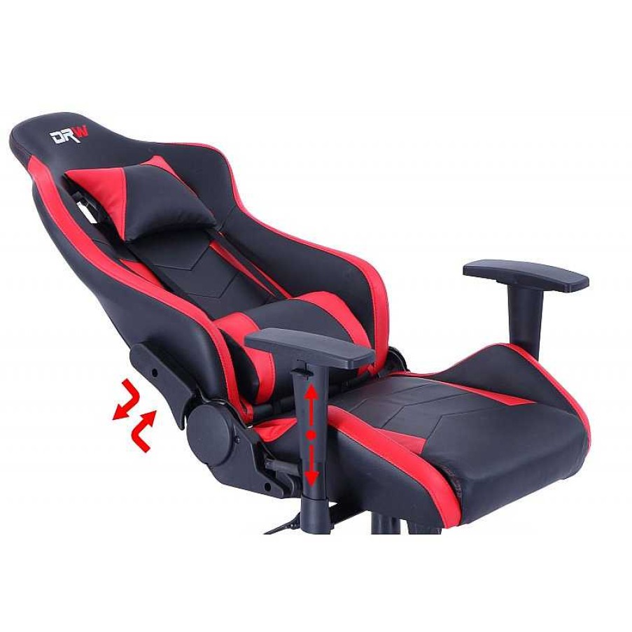 Sillas Y Taburetes Muebles Liquidator | Silla Gamer Pro Negro/Rojo