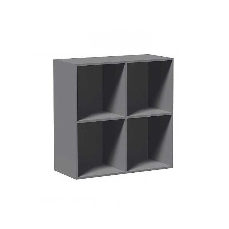 Auxiliar Muebles Liquidator | Cubo Sheldon 4 Huecos Gris