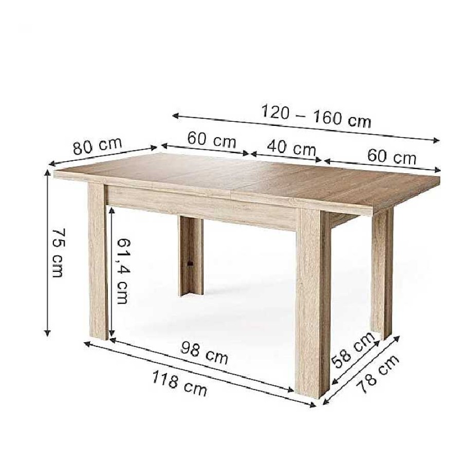 Mesas Muebles Liquidator | Mesa Comedor 120 Moder Cambrian