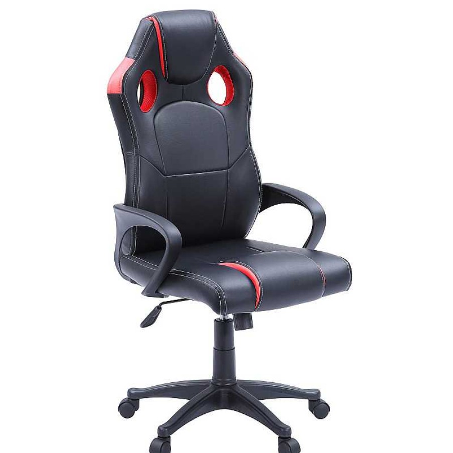 Sillas Y Taburetes Muebles Liquidator | Silla Gamer Speedway Negro/Rojo