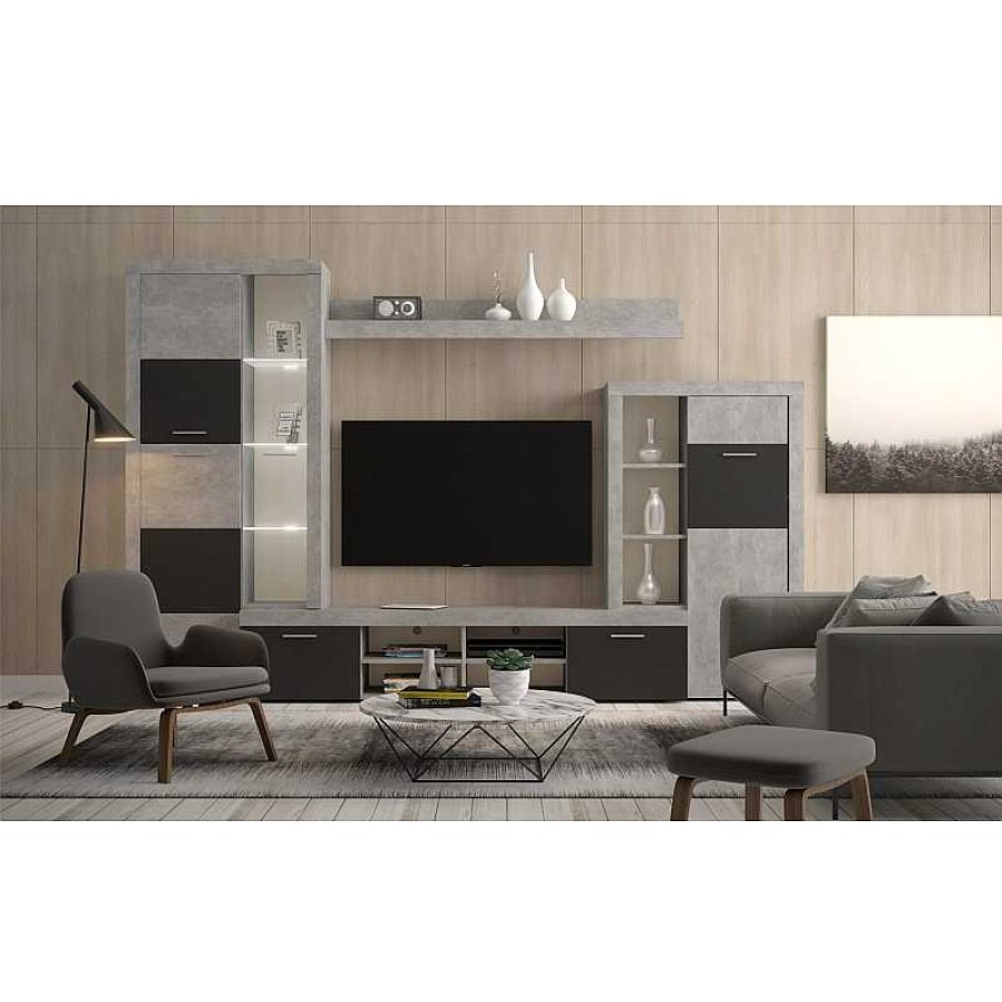 Salones Muebles Liquidator | Mueble De Salon Modelo Lola Gris/Antracita