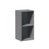 Auxiliar Muebles Liquidator | Cubo Sheldon 2 Huecos Gris