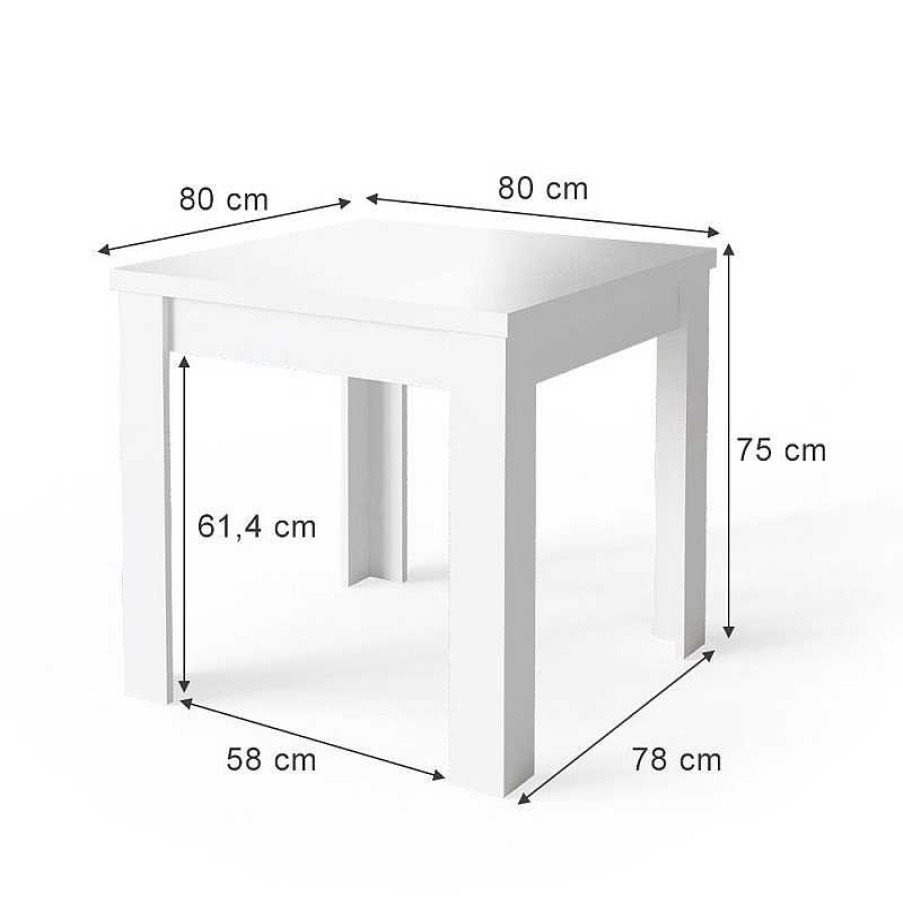 Mesas Muebles Liquidator | Mesa De Comedor 80 Moder Blanco