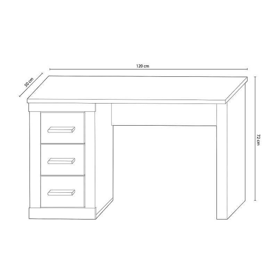 Mesas Muebles Liquidator | Mesa De Estudio Lara Cambrian/Blanco