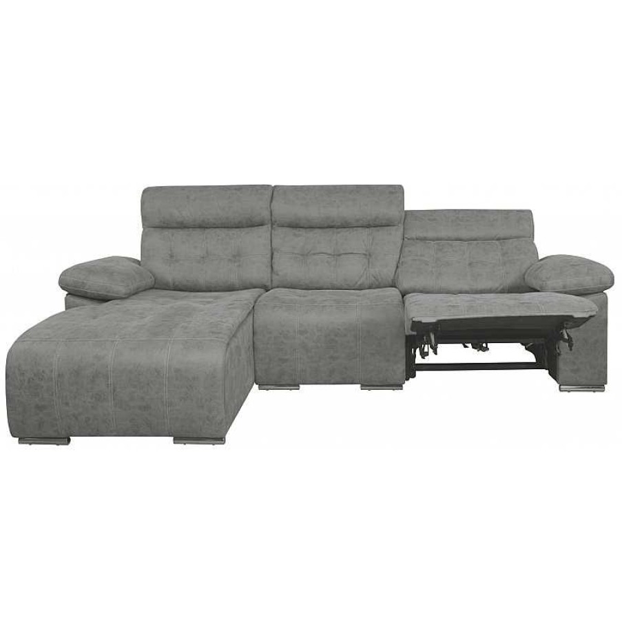 Sof S Muebles Liquidator | Chaisselongue Vital 1 Relax Motorizado Modulo Izquierda Gris Claro