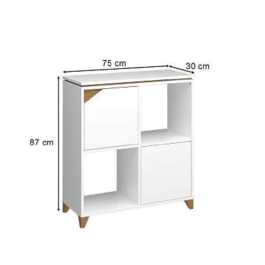 Salones Muebles Liquidator | Estanter A 2 Cajones Moder Blanco