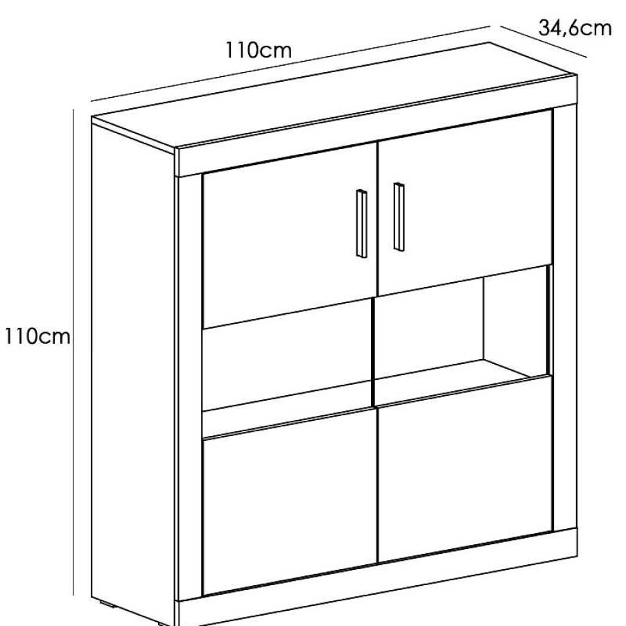 Salones Muebles Liquidator | Bodeguero Lara Cambrian/Blanco