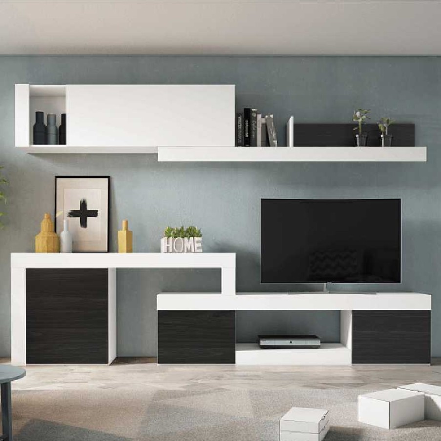 Salones Muebles Liquidator | Composici N Sal N Argos Extend 3 Blanco/Bocamia